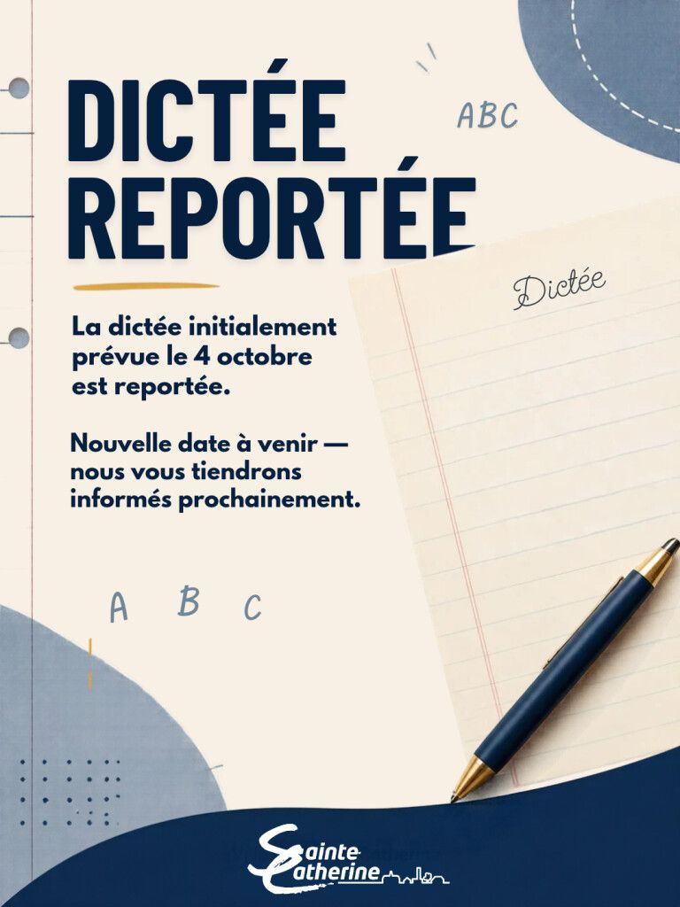 📢 DICTÉE REPORTÉE